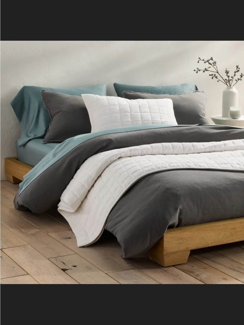 Casaluna Dark Gray Duvet Cover Set